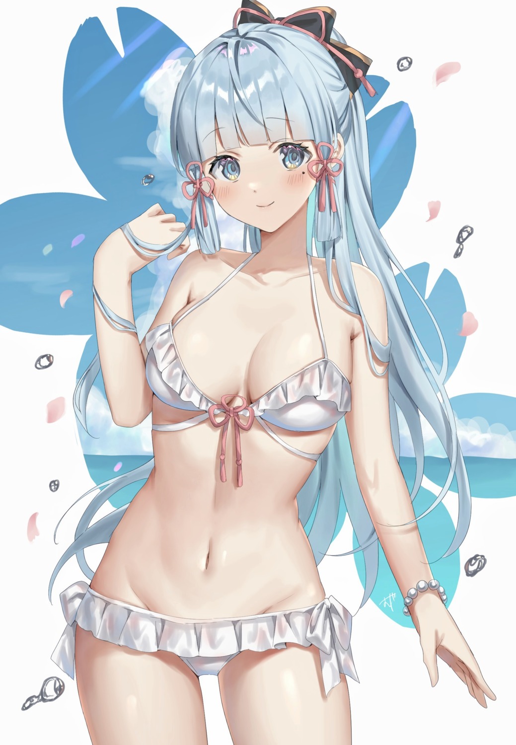 bikini, genshin_impact, kamisato_ayaka, oshage_(osyage921), swimsuits