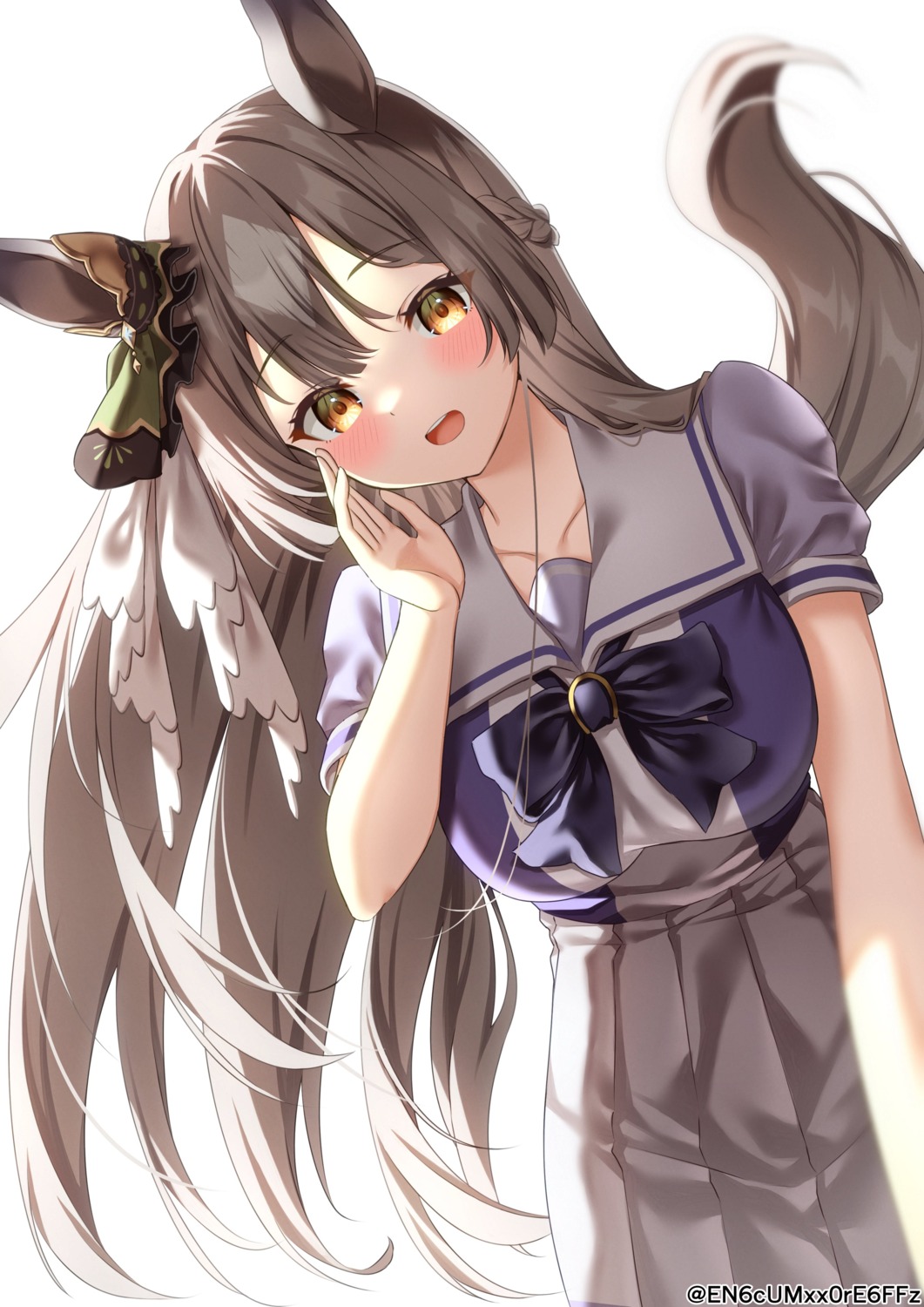 animal_ears, satono_diamond_(umamusume), seifuku, tail, uma_musume_pretty_derby, yamano_rokamizu