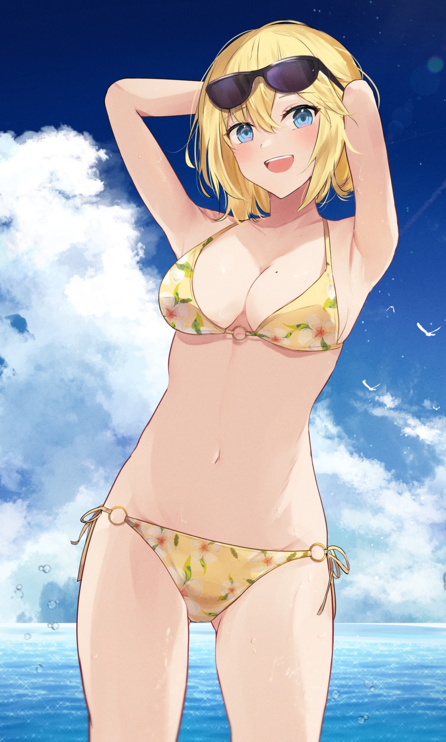 bikini, hololive, hololive_english, megane, shuuzo3, swimsuits, watson_amelia