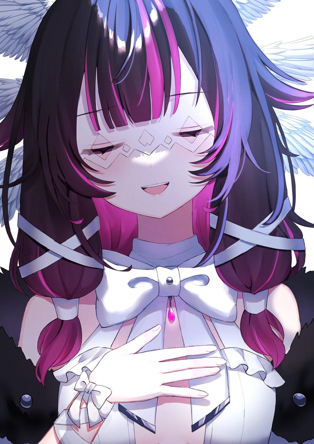 columbina, genshin_impact, mochi_mochi052, wings