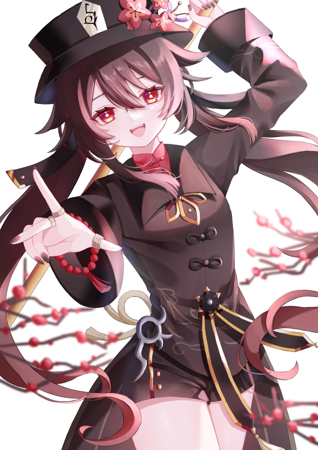 asian_clothes, genshin_impact, hu_tao, mochi_mochi052