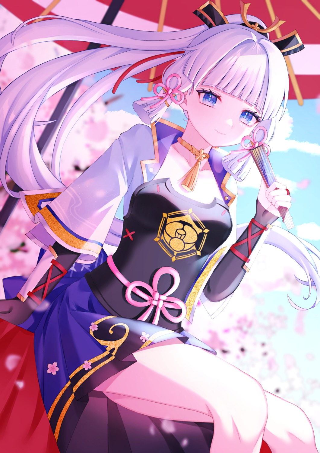 armor, genshin_impact, japanese_clothes, kamisato_ayaka, mochi_mochi052