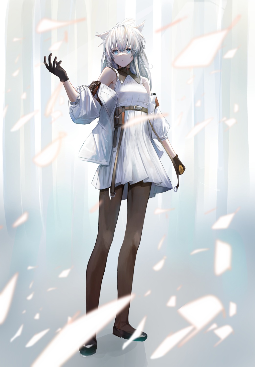 animal_ears, arknights, arknights:_endfield, dress, kase_22, pantyhose, perlica_(arknights)