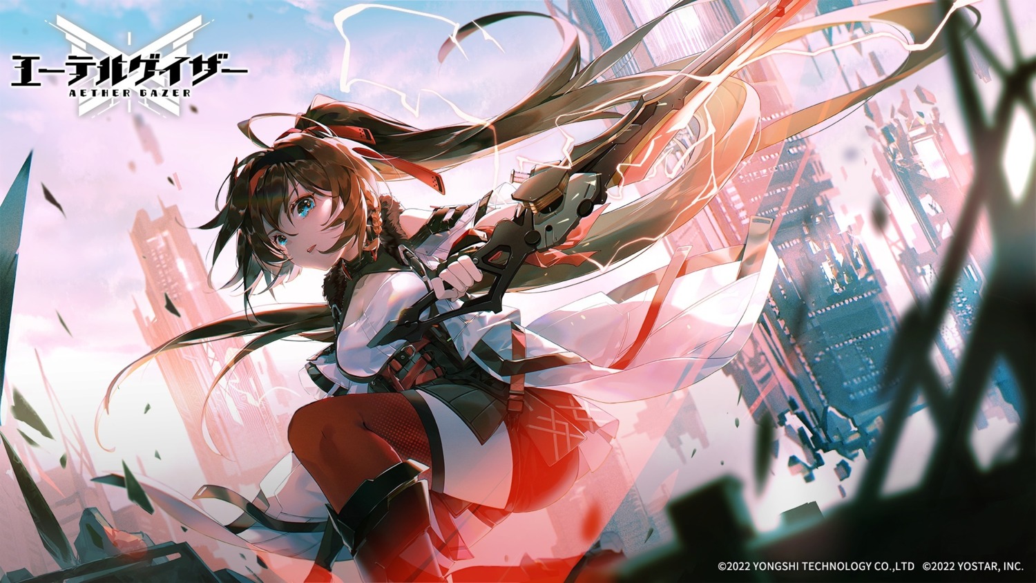 aether_gazer, tagme, thighhighs, verthandi, wallpaper, weapon