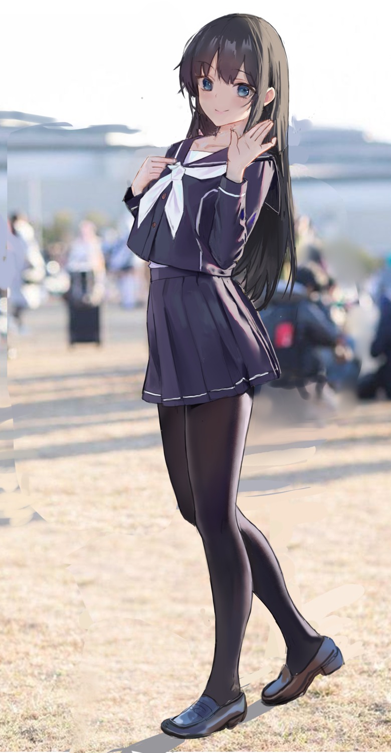 duzizai, pantyhose, photo, seifuku