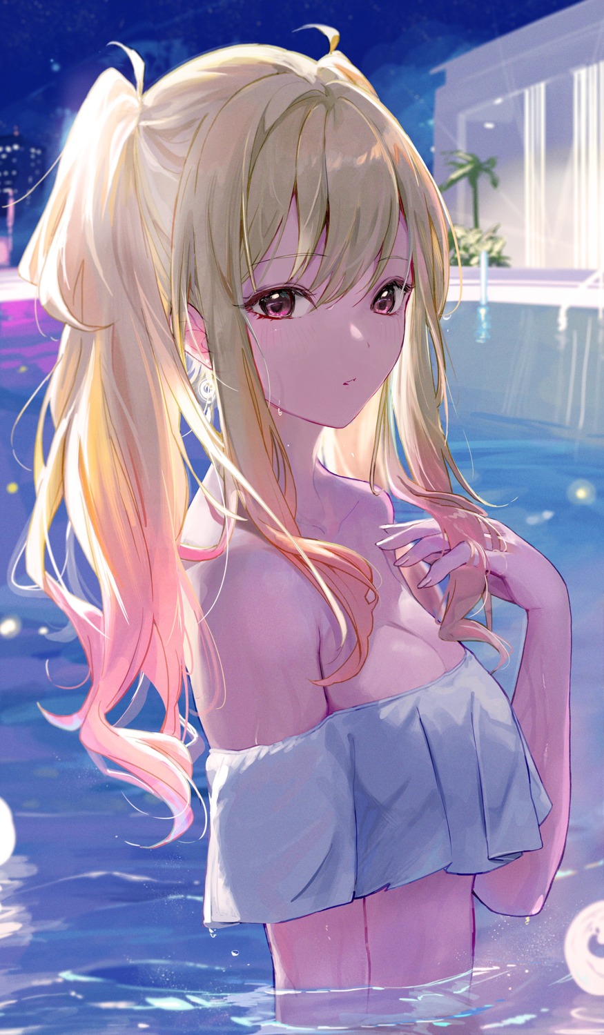 bikini_top, project_sekai, swimsuits, tenma_saki, tomura2maru, wet