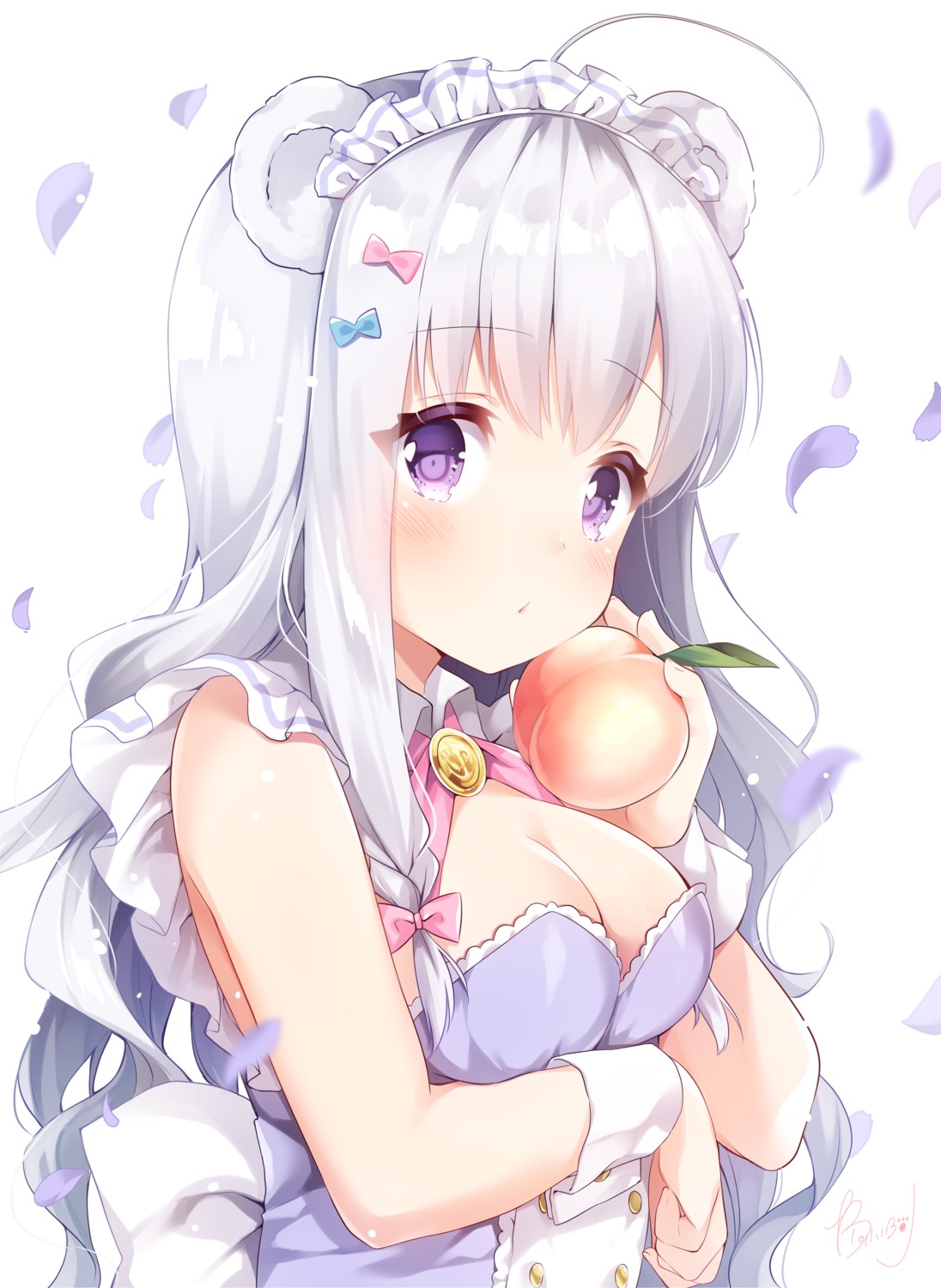 animal_ears, breast_hold, koiko_iloli, maid, marie_(koiko_iloli), no_bra