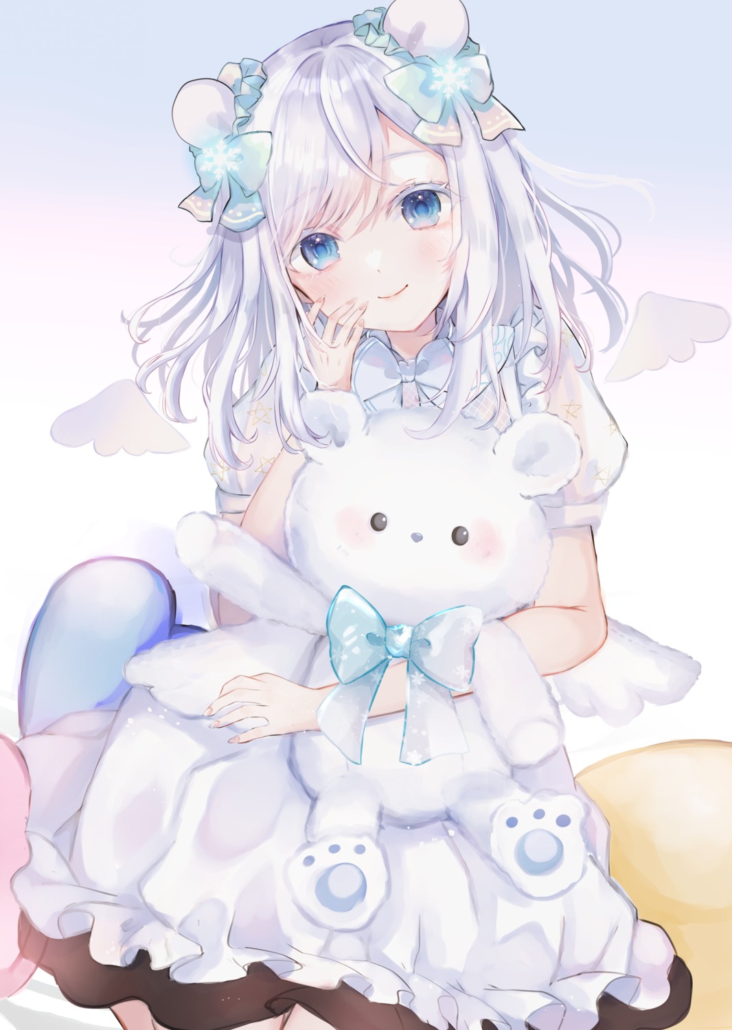 dress, propro_production, sakura_mochiko, shirose_aoi, wings