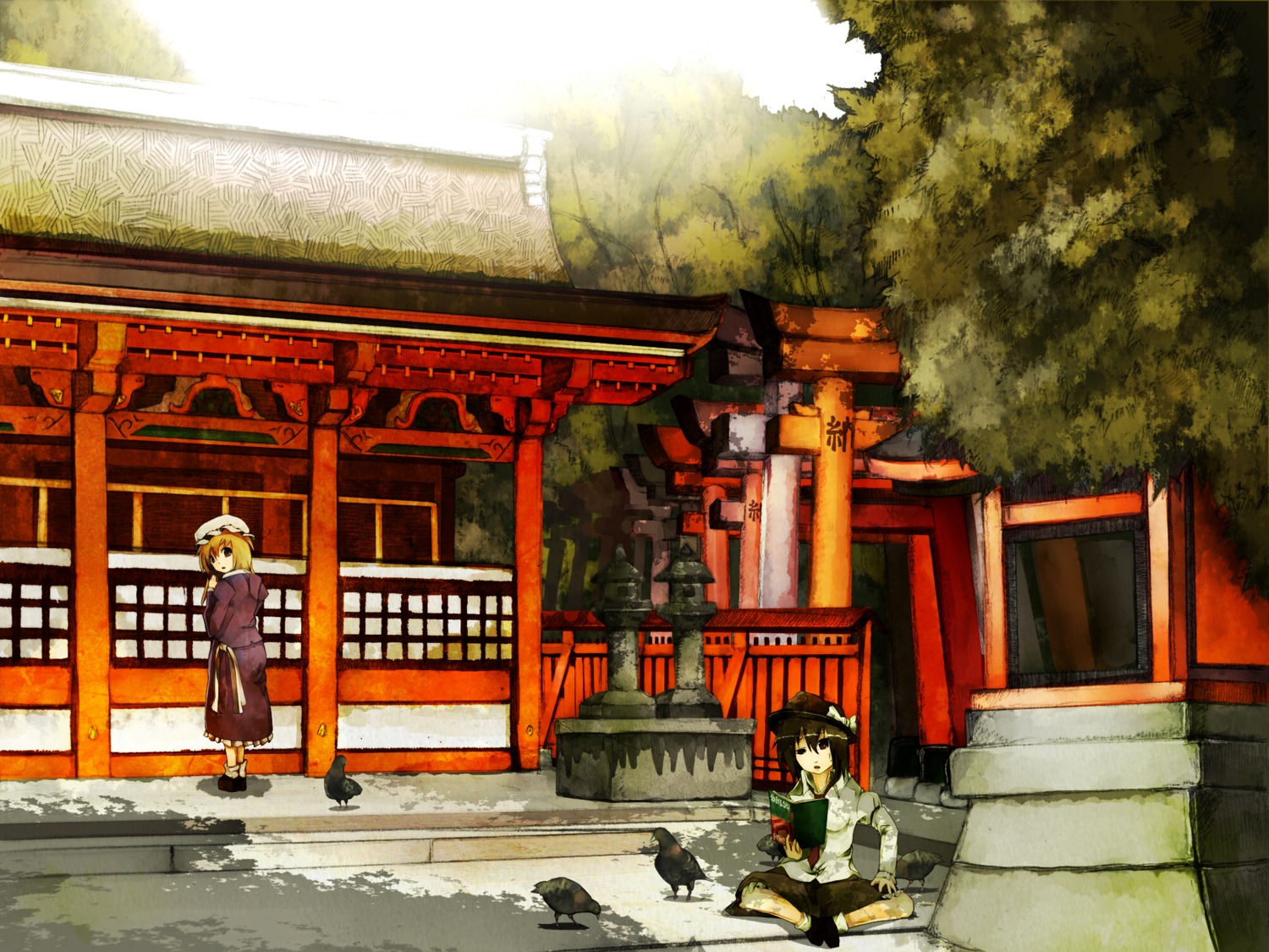 landscape, maribel_han, shinta, touhou, usami_renko