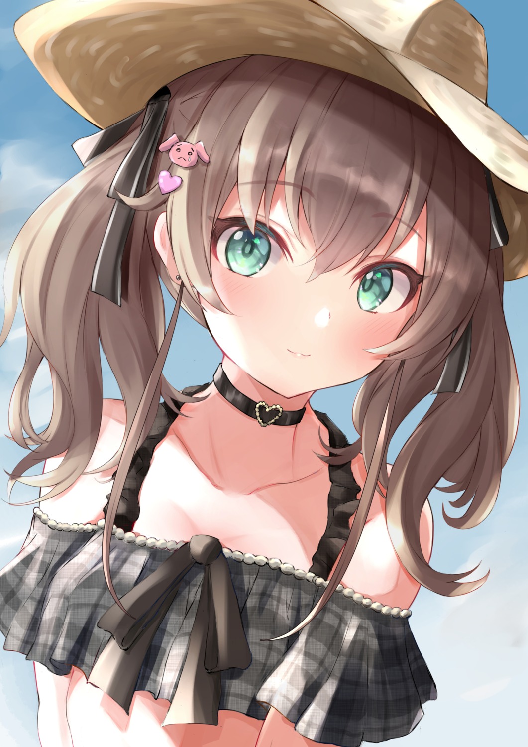 bikini_top, hololive, natsuiro_matsuri, sahatarakau, swimsuits