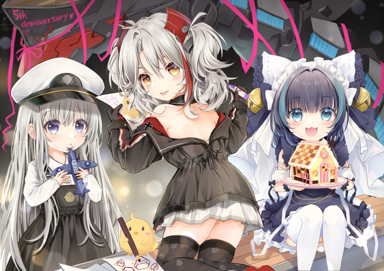 azur_lane, cheshire_(azur_lane), enterprise_(azur_lane), little_cheshire_(azur_lane), little_enterprise_(azur_lane), maid, manjuu_(azur_lane), maya_(tirolpop)