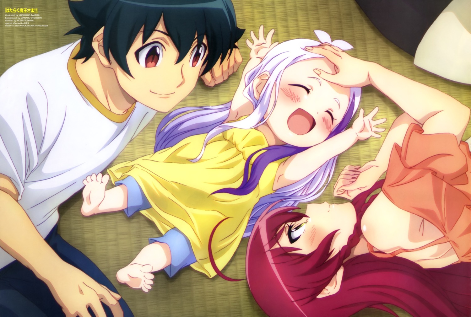 alas_ramus, dress, hataraku_maou-sama!, maou_sadao, takeda_yoshihiro, yusa_emi