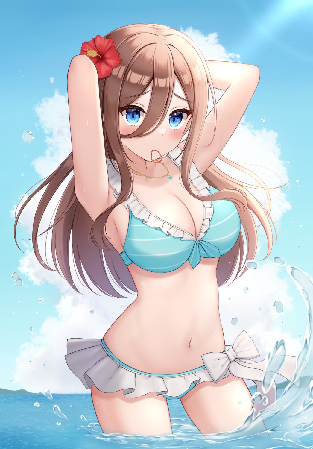 5-toubun_no_hanayome, bikini, nakano_miku, swimsuits, wet, yukiunag1