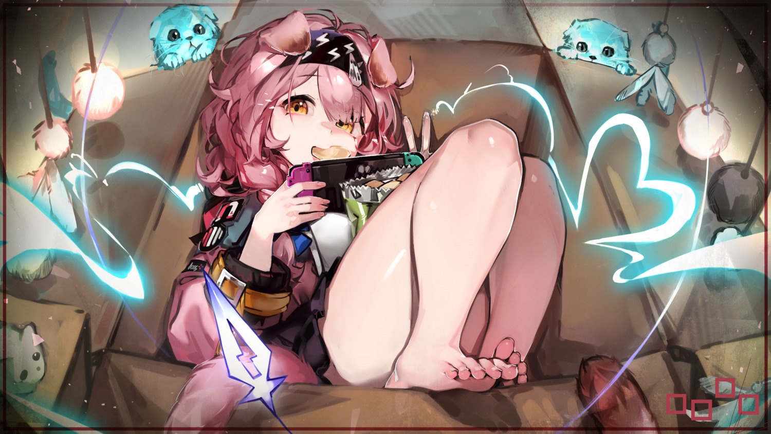 animal_ears, arknights, feet, goldenglow_(arknights), libiadan, neko, tail
