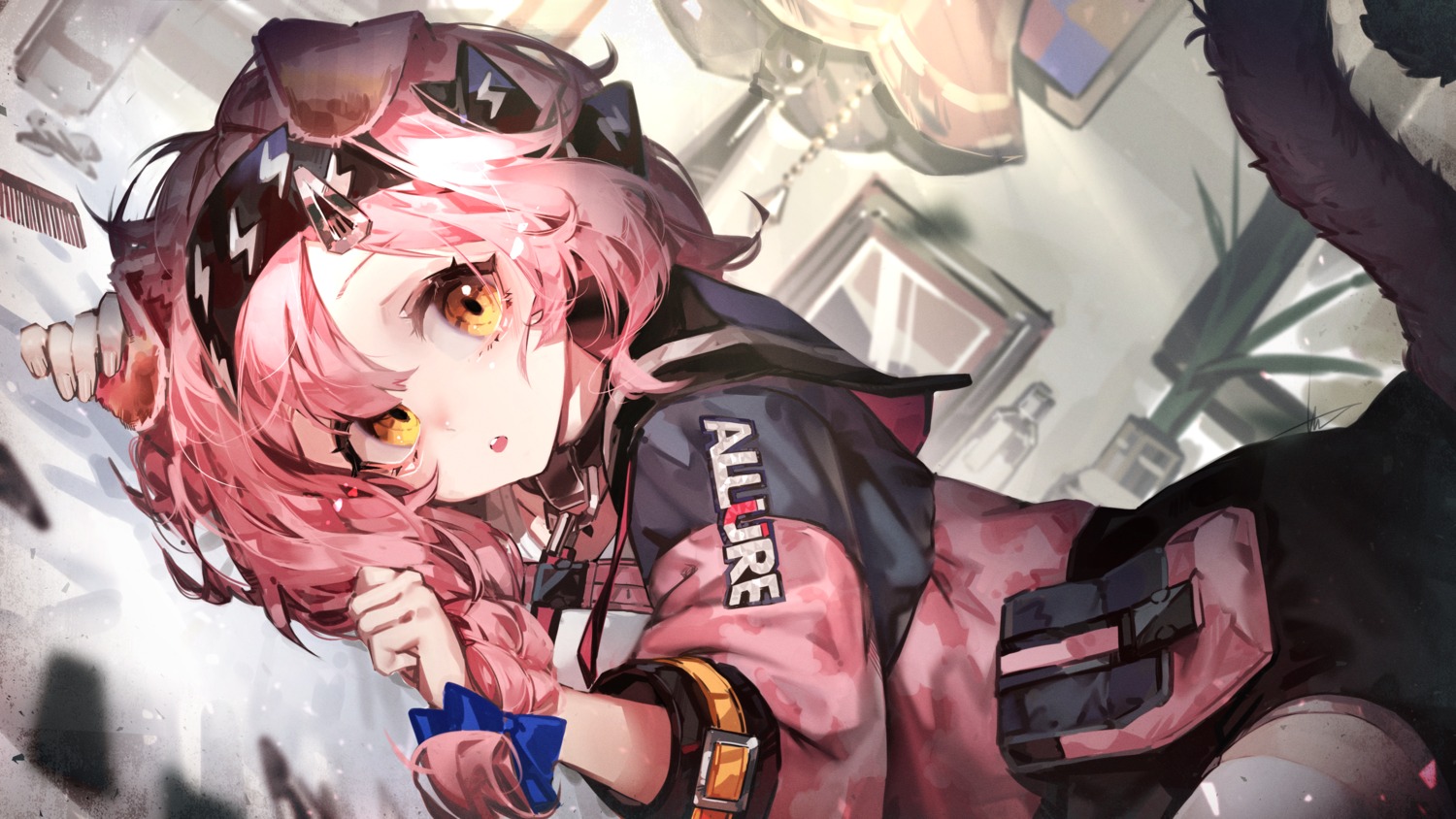 animal_ears, arknights, goldenglow_(arknights), libiadan, tail