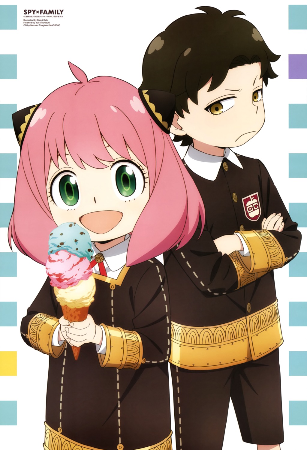 anya_forger, damian_desmond, ochi_shinji, seifuku, spy_x_family