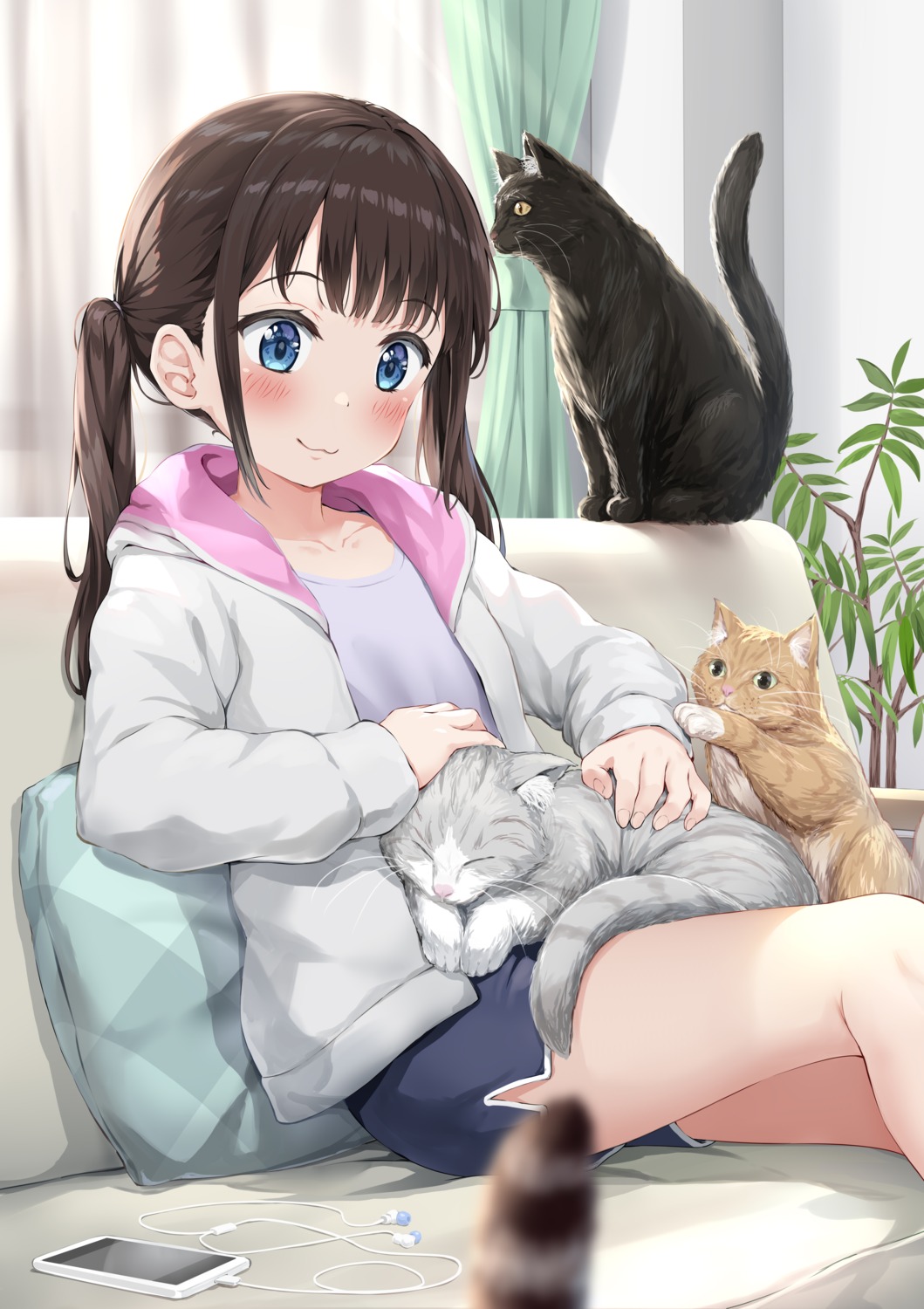 headphones, nedia_r, neko
