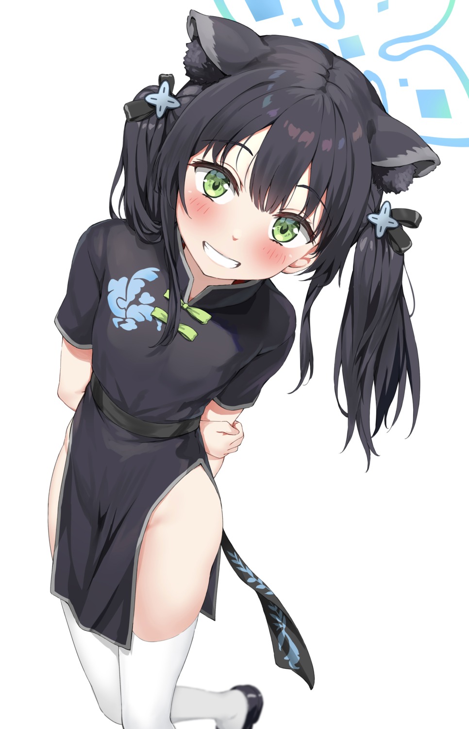 animal_ears, blue_archive, chinadress, halo, nedia_r, sunohara_shun, thighhighs
