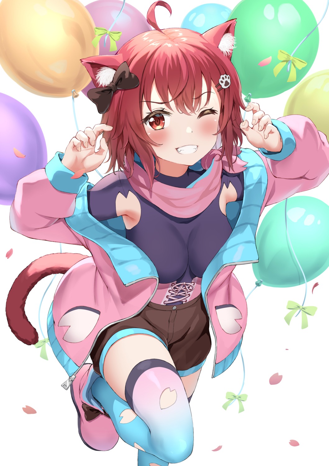animal_ears, nedia_r, nekomimi, tail, thighhighs