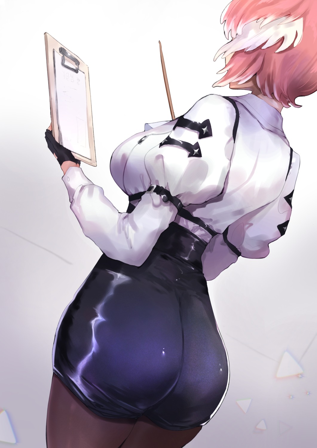 ass, hololive, panbai, pantyhose, takane_lui, uniform, wings