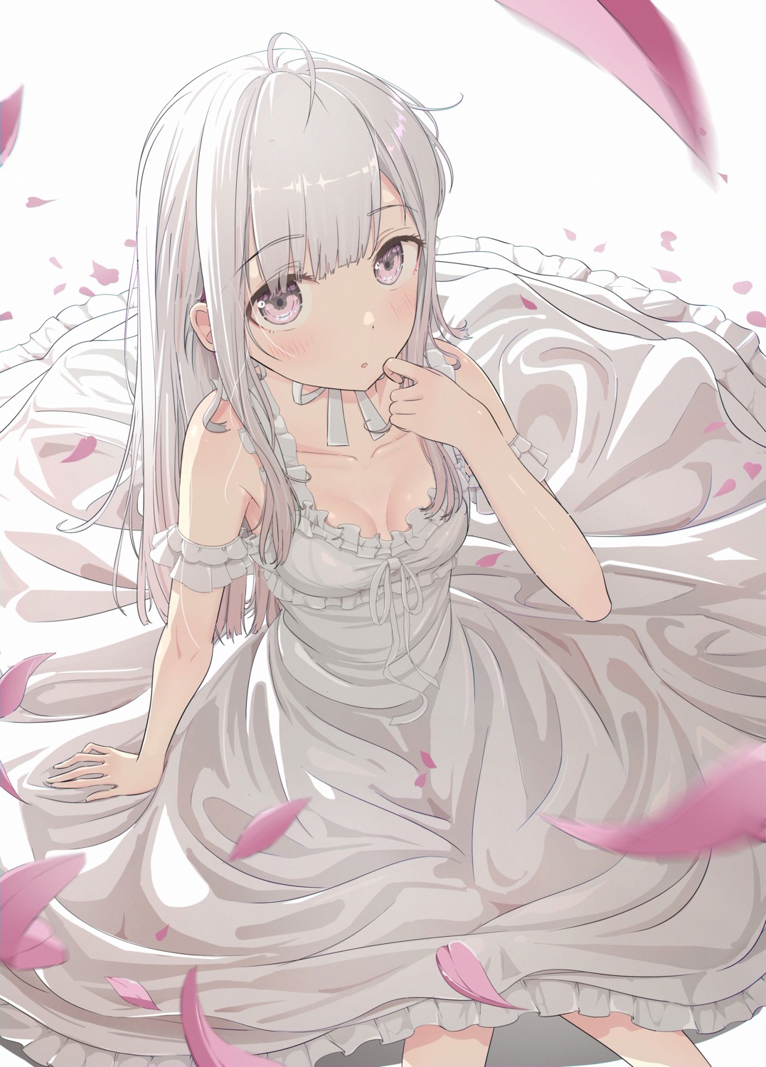 cleavage, dress, hano, no_bra