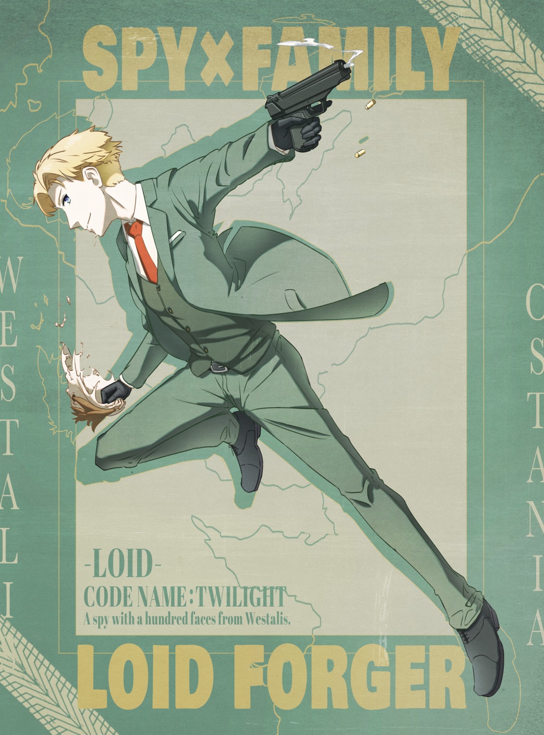 business_suit, chrisdraw1360, gun, loid_forger, male, spy_x_family