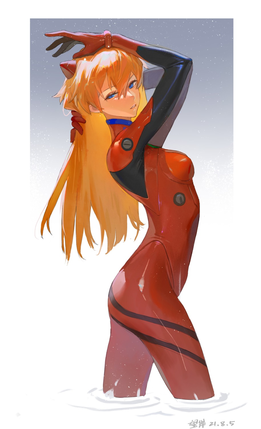bodysuit, neon_genesis_evangelion, souryuu_asuka_langley, wangan, wet