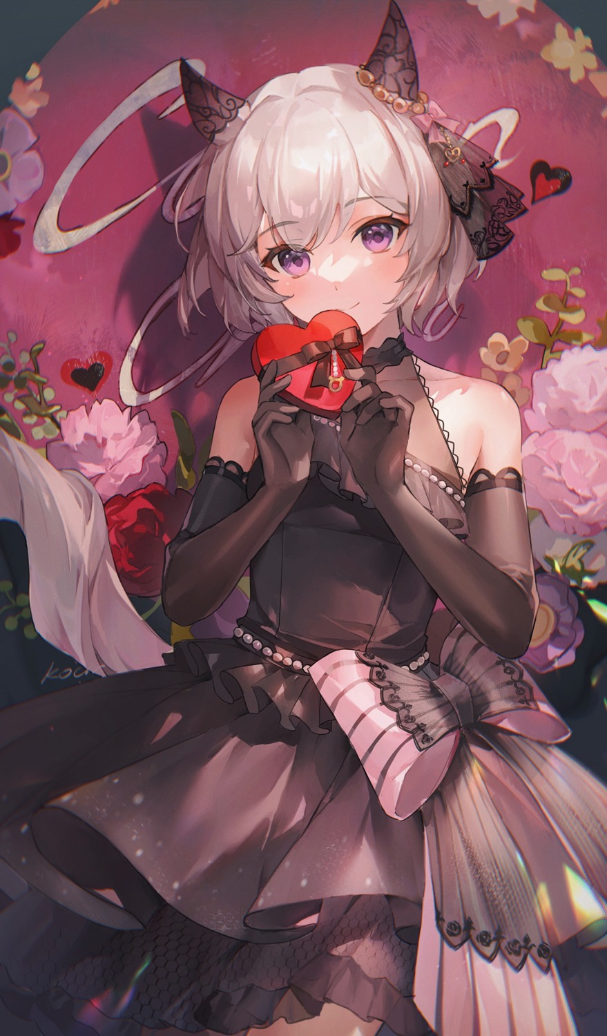 animal_ears, curren_chan_(umamusume), dress, kocir, see_through, skirt_lift, uma_musume_pretty_derby, valentine