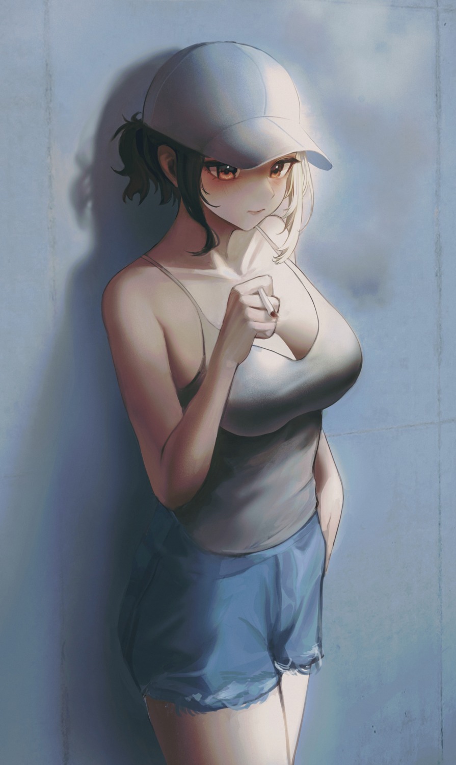 cleavage, kapo, smoking