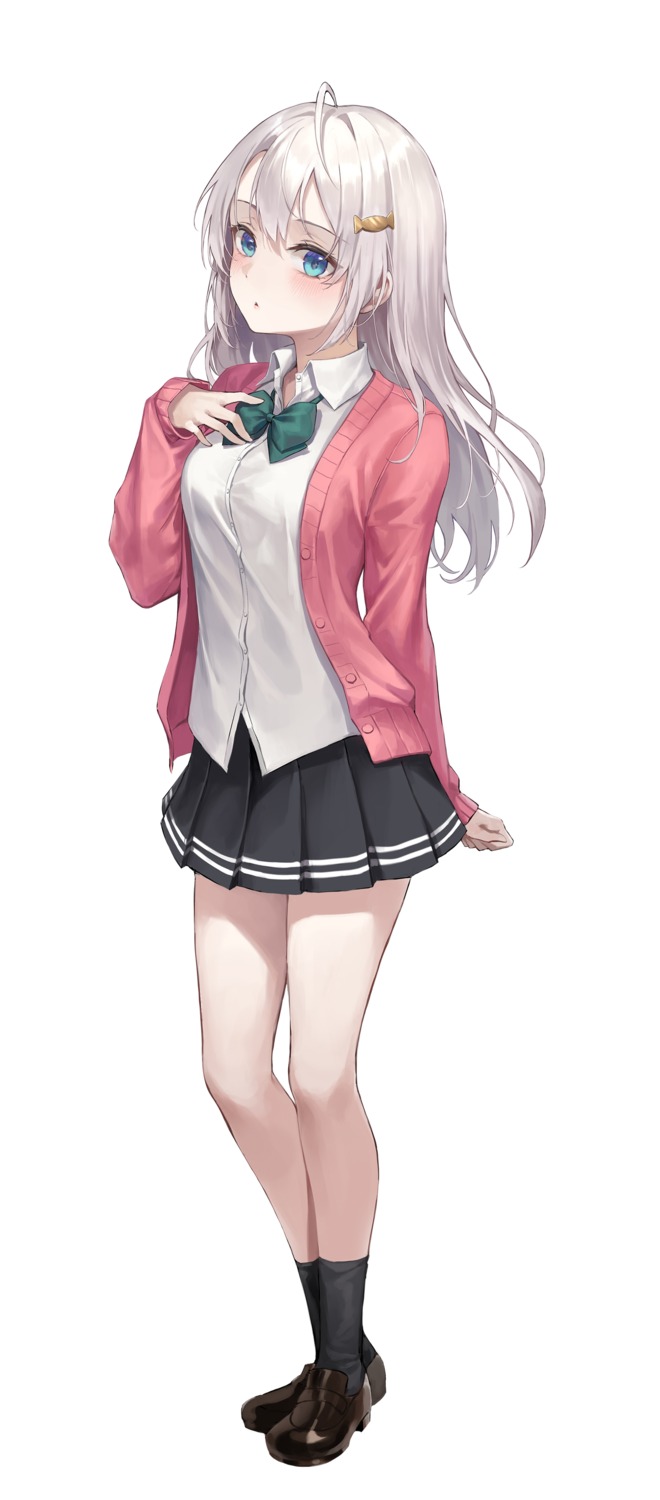 roha, seifuku, shimotsuki-san_wa_mob_ga_suki, shimotsuki_shiho, sweater