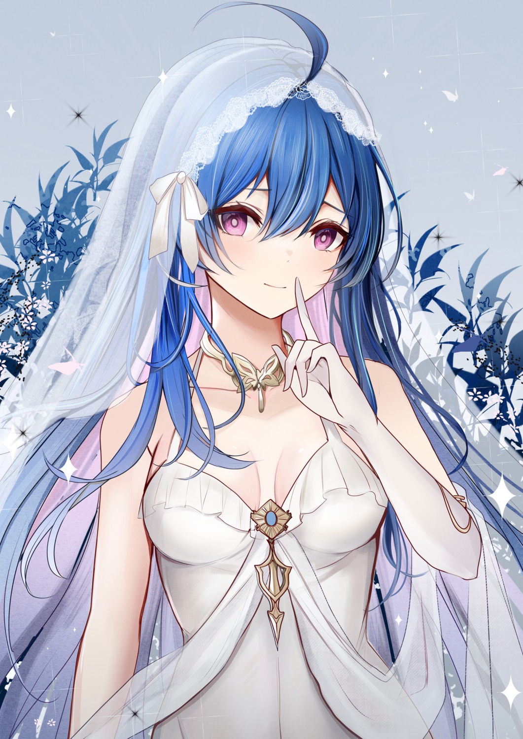 azur_lane, banchiyuebai, cleavage, dress, helena_(azur_lane), wedding_dress