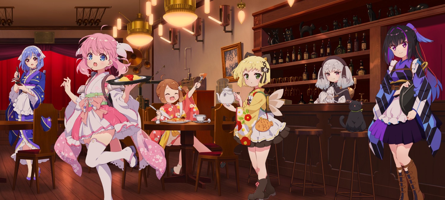 chiyo_(prima_doll), gekka_(prima_doll), haizakura, heels, houkiboshi_(prima_doll), karasuba_(prima_doll), maid, neko