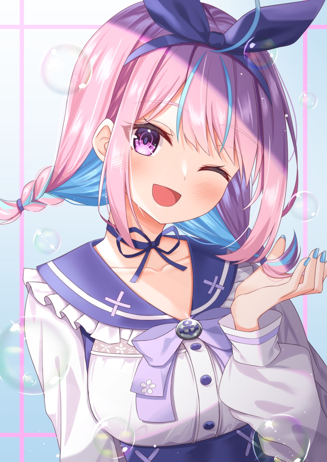 divergenceok, hololive, minato_aqua, seifuku