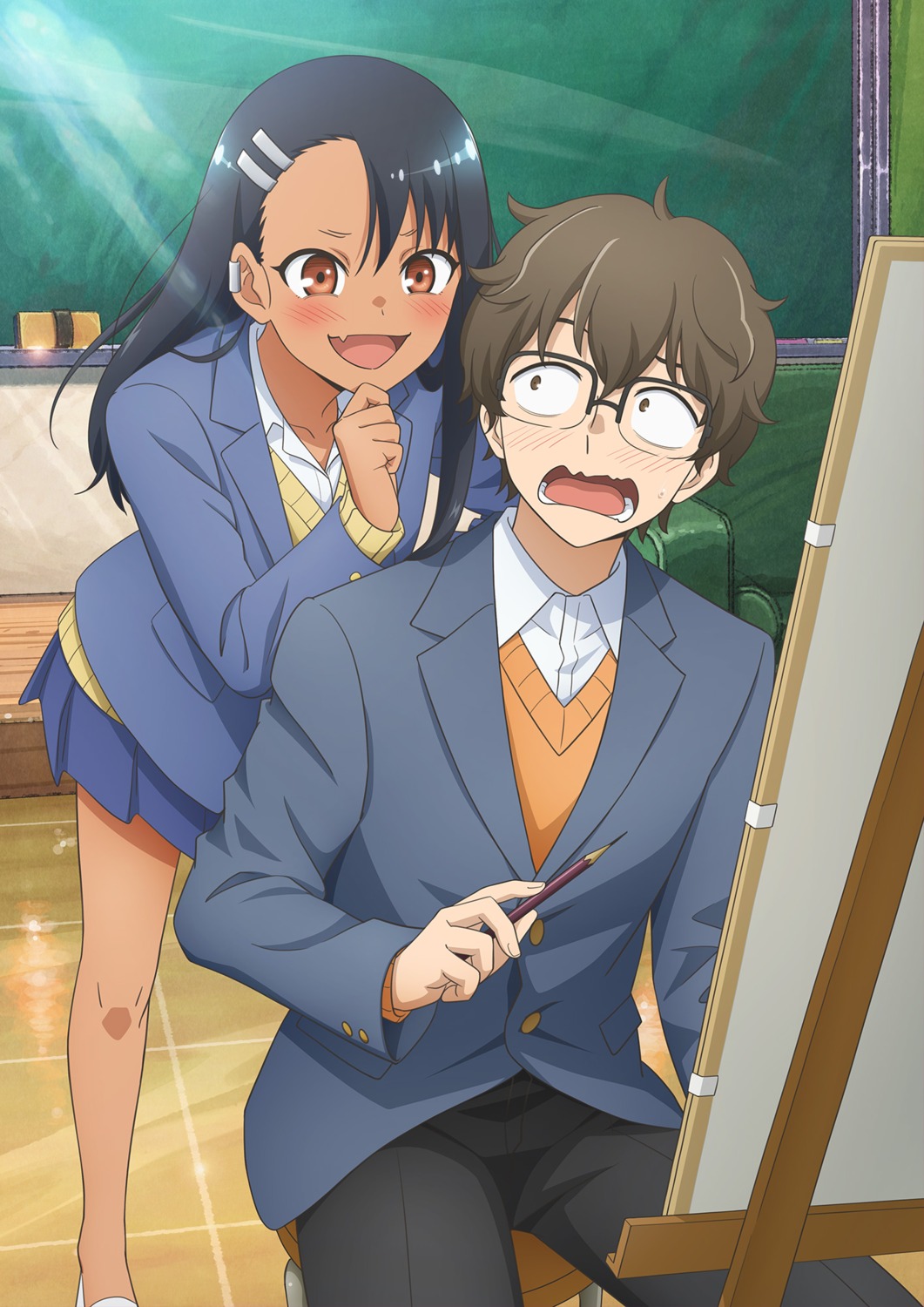 hachiouji_naoto, ijiranaide_nagatoro-san, megane, nagatoro_hayase, seifuku, sweater, tagme