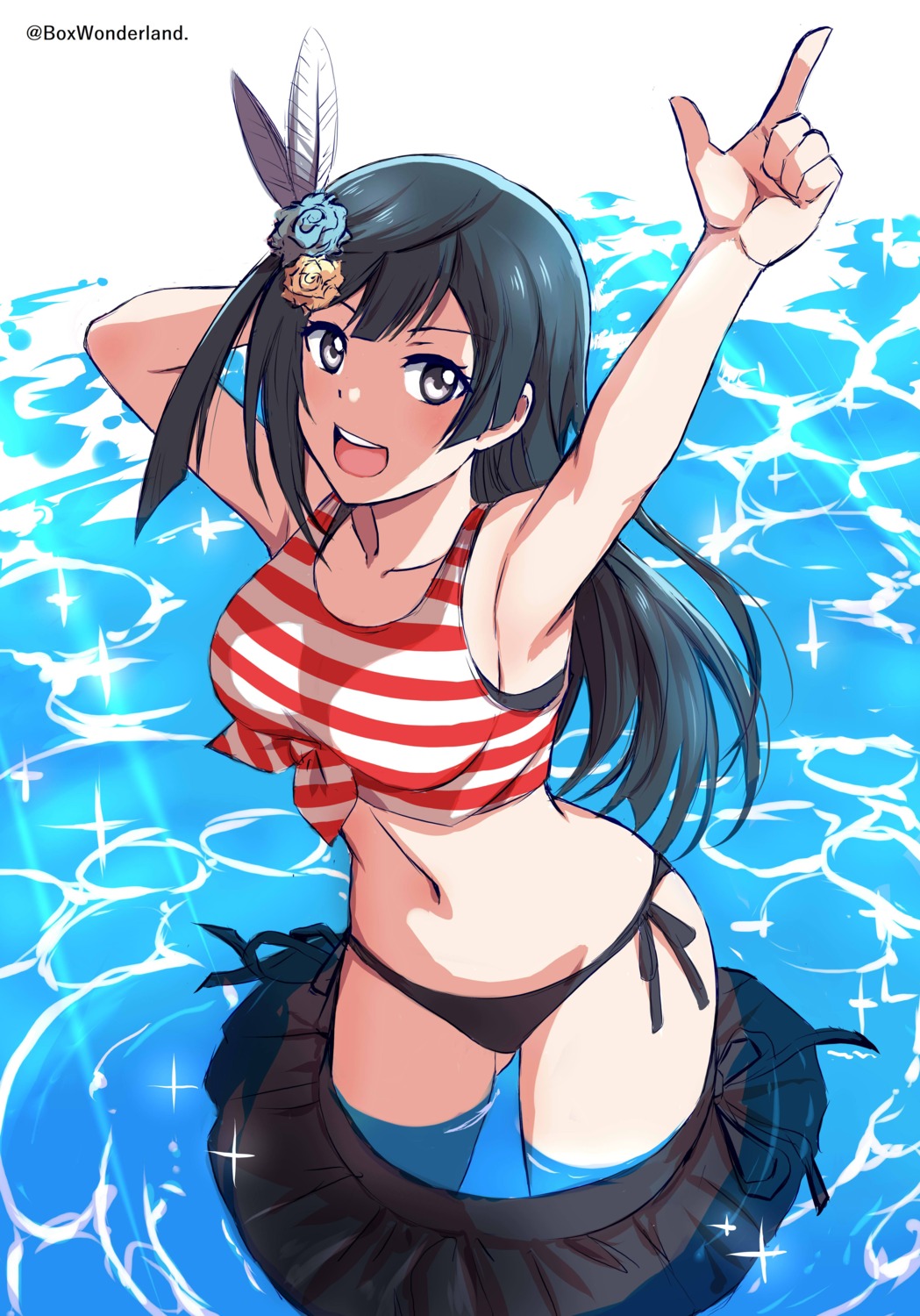 bikini, box_wonderland, love_live!_(series), love_live!_nijigasaki_gakuen_school_idol_doukoukai, swimsuits, wet, wet_clothes, yuuki_setsuna