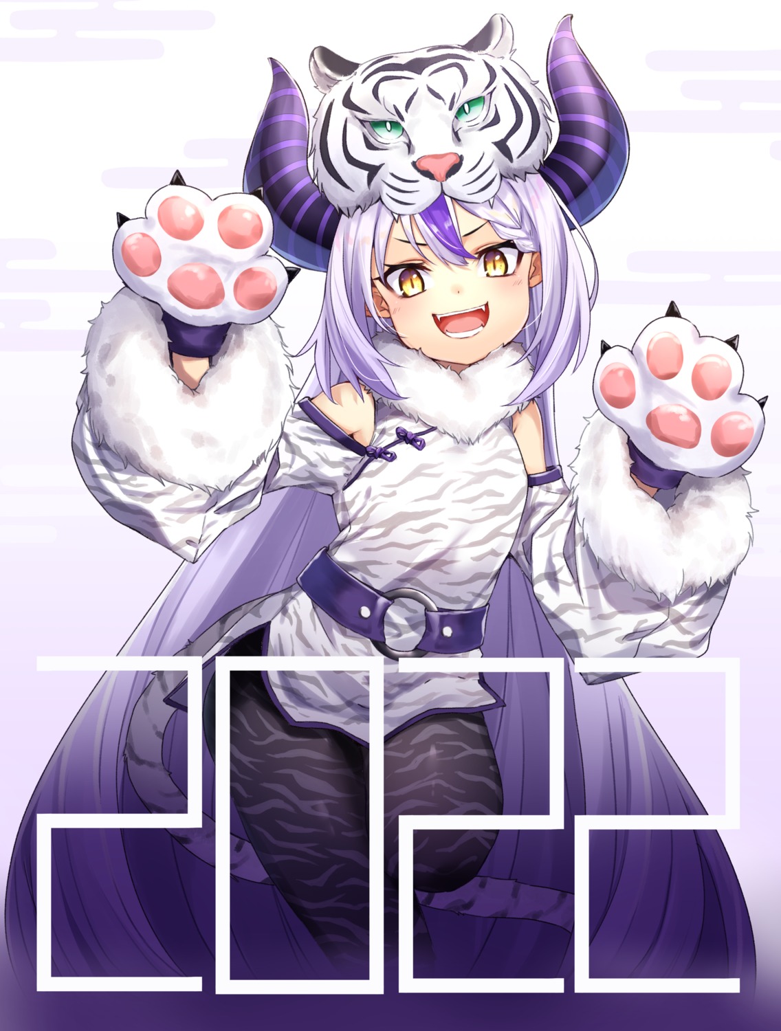 chinadress, hololive, horns, la+_darknesss, m.tokotsu, pantyhose, tail