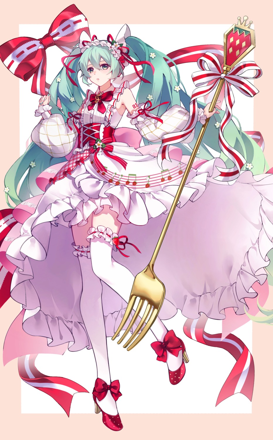 hatsune_miku, heels, kanvien, lolita_fashion, thighhighs, vocaloid