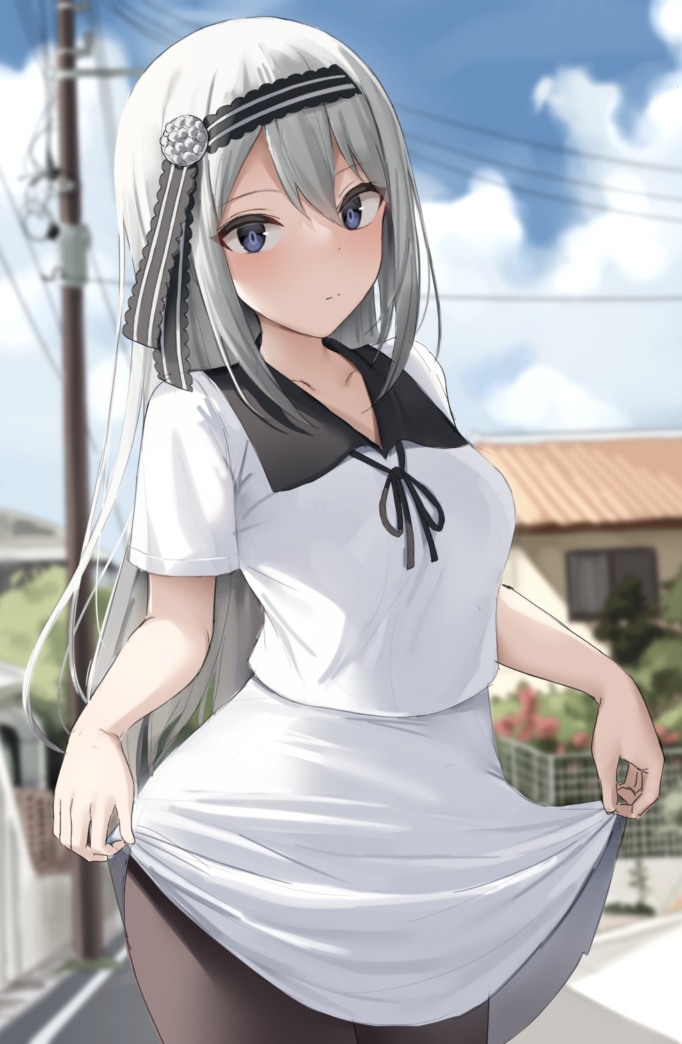 kaguya-sama_wa_kokurasetai_~tensai-tachi_no_renai_zunousen~, pantyhose, seifuku, shengtian, shirogane_kei, skirt_lift