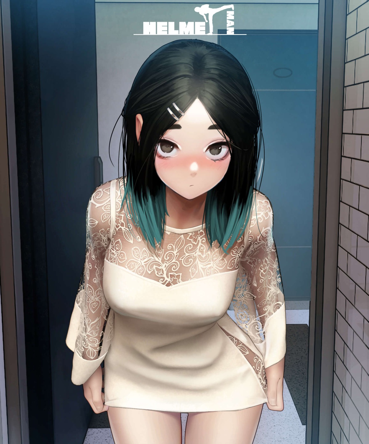 dress, kim_jungon, no_bra, see_through