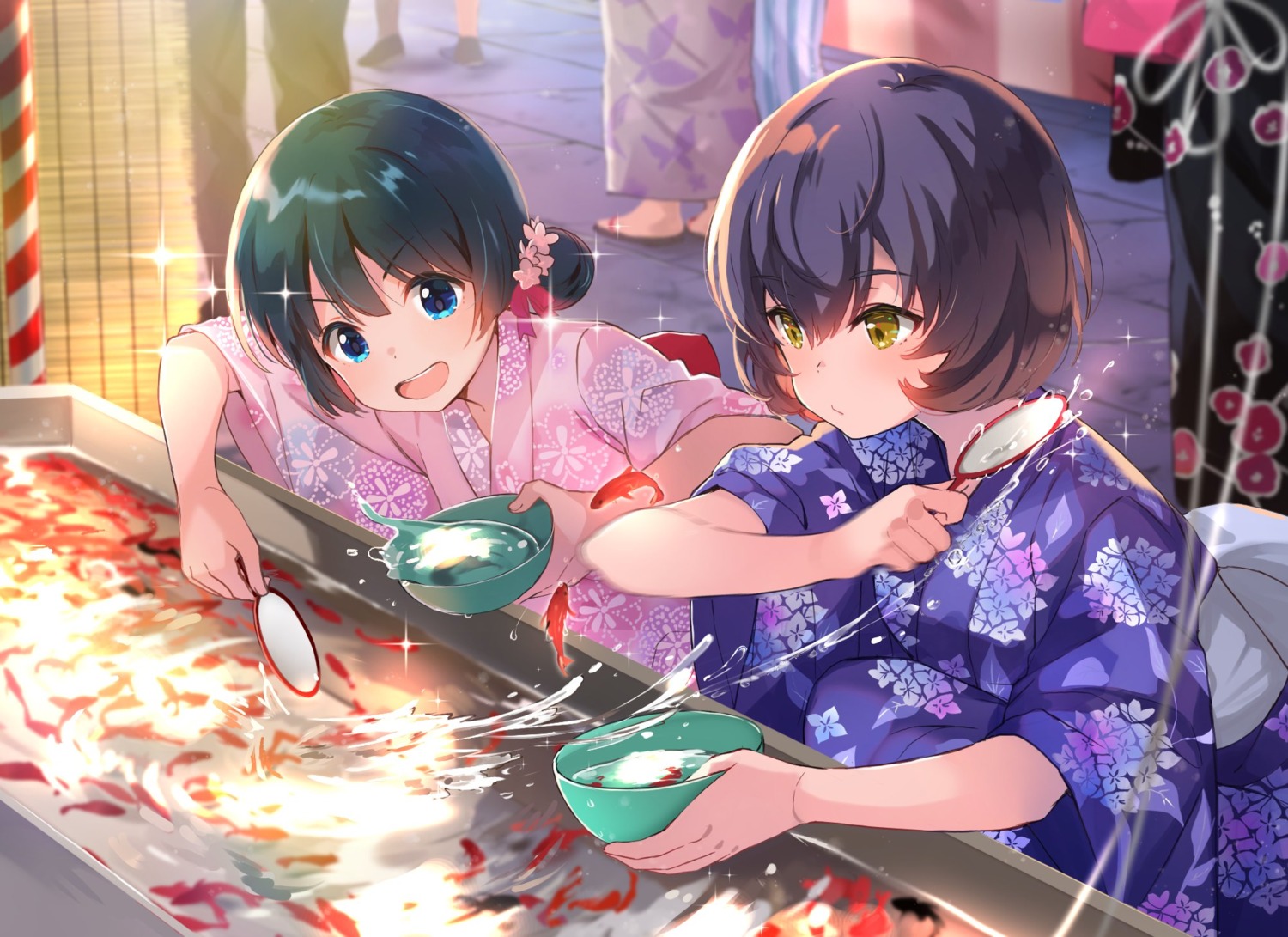 akazaki_kokoro, idoly_pride, igawa_aoi, tagme, yukata