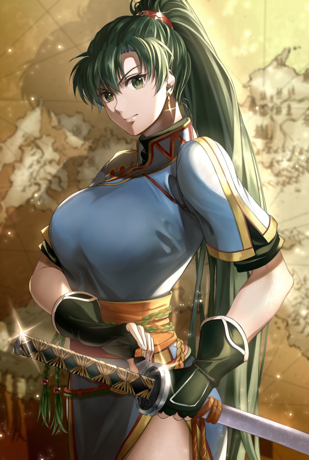 delsaber, fire_emblem, fire_emblem:_rekka_no_ken, japanese_clothes, lyndis_(fire_emblem), sword