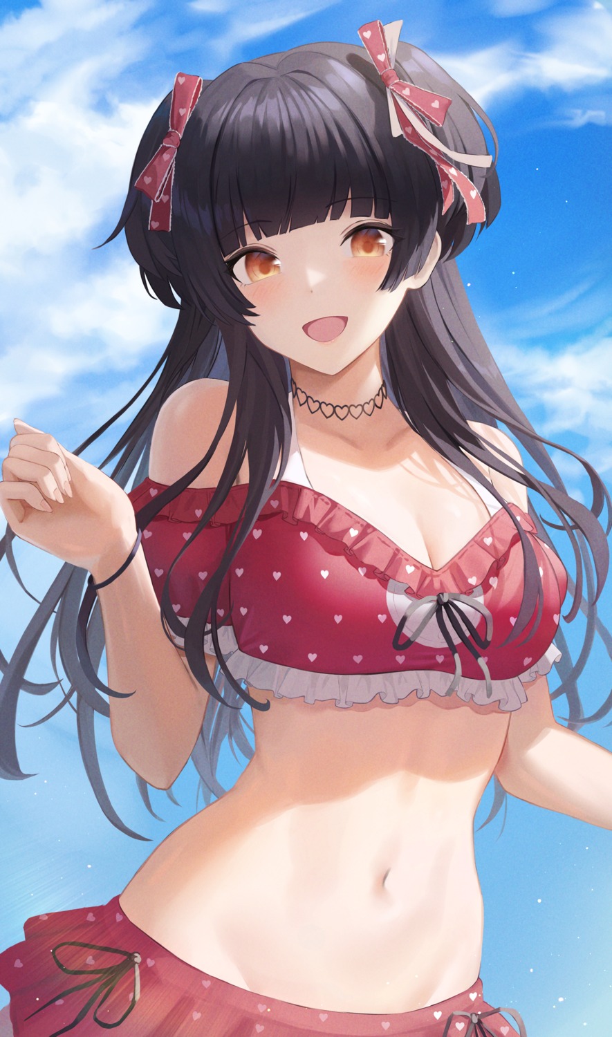 bikini, cleavage, hiroserii, mayuzumi_fuyuko, swimsuits, the_idolm@ster, the_idolm@ster_shiny_colors