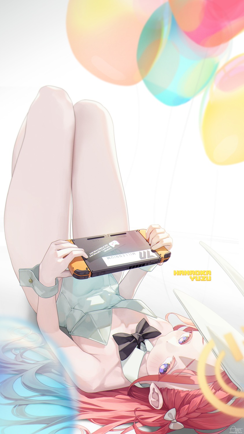 animal_ears, aronman, blue_archive, bunny_ears, bunny_girl, halo, hanaoka_yuzu