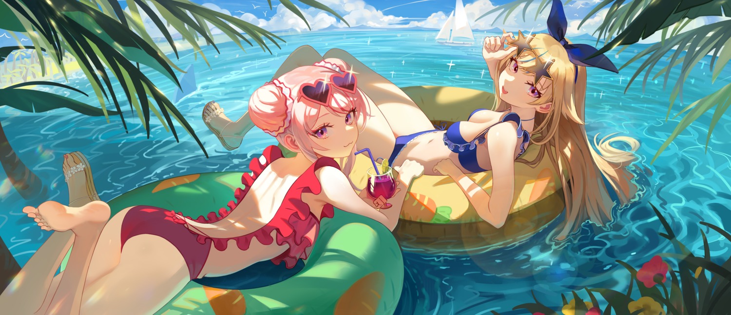 bikini, himehina_channel, megane, suzuki_hina, swimsuits, tanaka_hime, z.boat