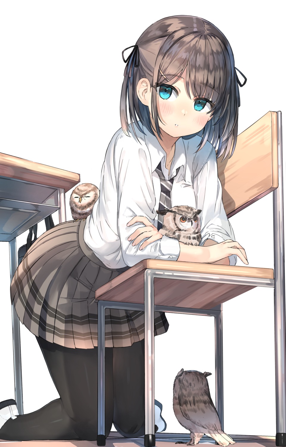 pantyhose, ranf, seifuku
