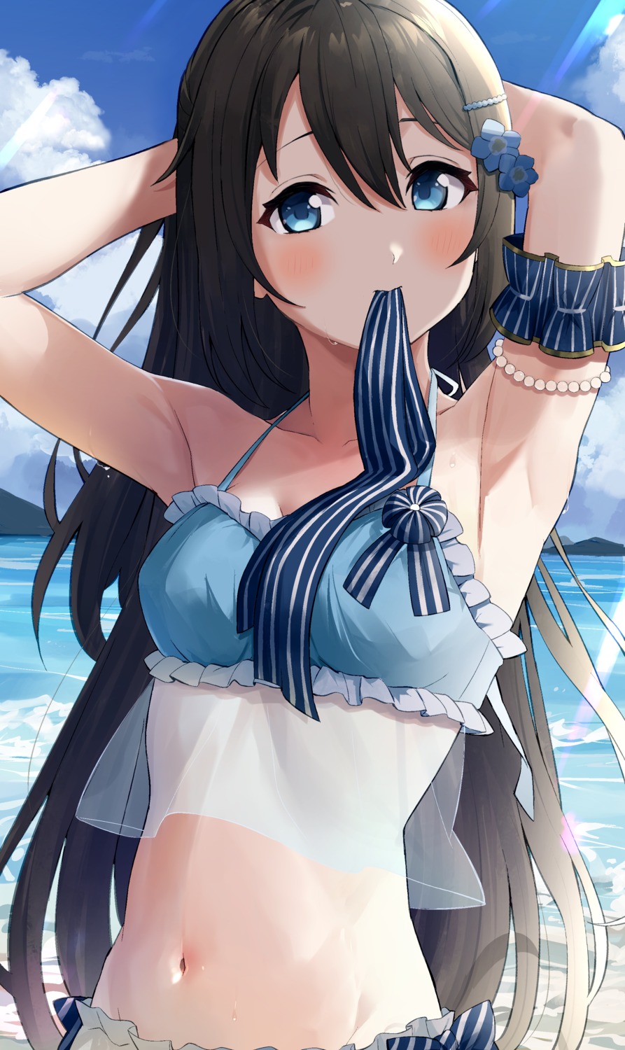 bikini, love_live!_(series), love_live!_nijigasaki_gakuen_school_idol_doukoukai, ousaka_shizuku, see_through, swimsuits, totoki86