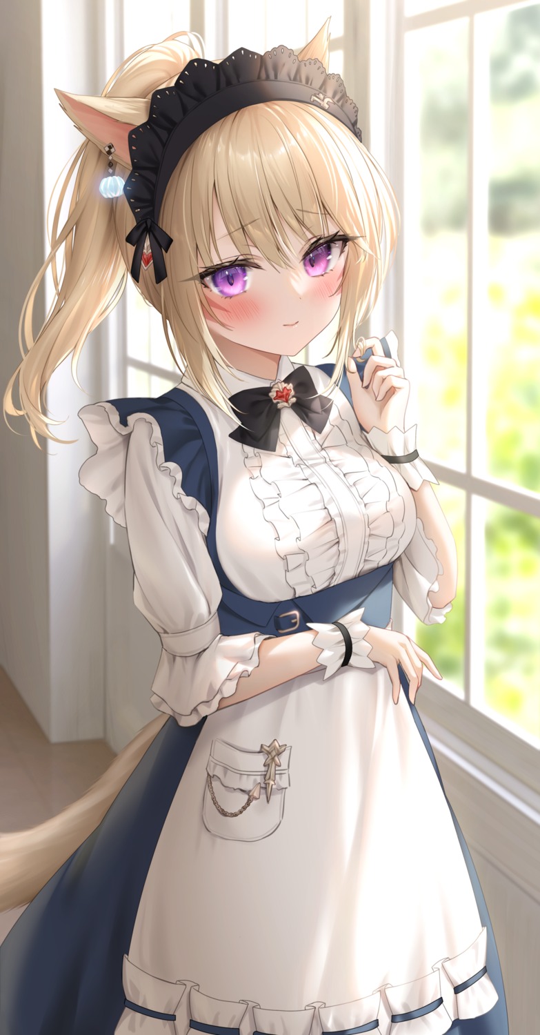 animal_ears, maid, suyamori, tail