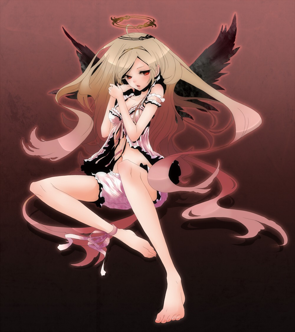 lingerie, wings, zerokichi