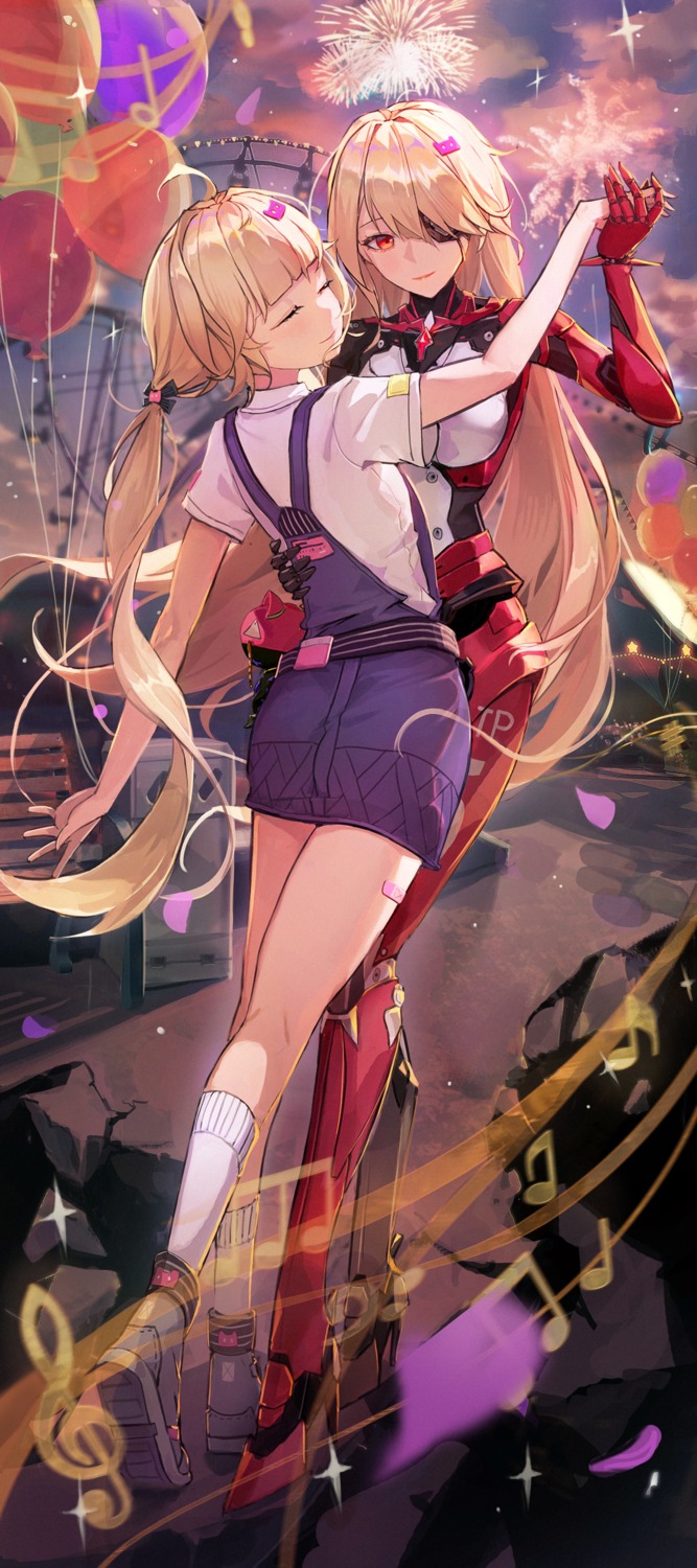 bodysuit, eyepatch, heels, nemesis_(tower_of_fantasy), overalls, shirli_(tower_of_fantasy), tower_of_fantasy, xude