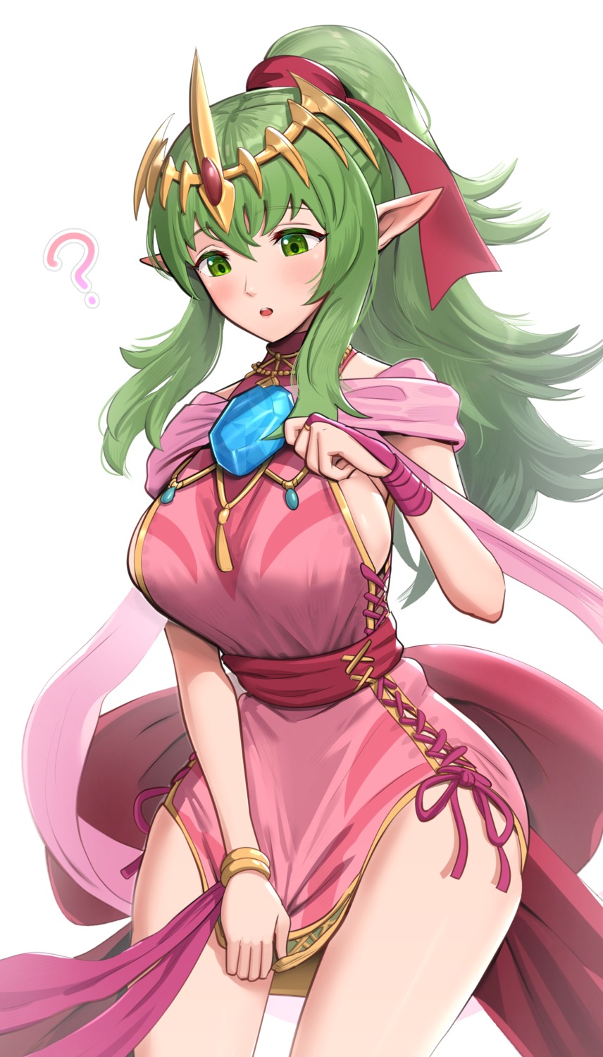 chiki, dress, elf, fire_emblem, fire_emblem_awakening, fire_emblem_kakusei, gonzarez, no_bra, pointy_ears, tiki_(fire_emblem)